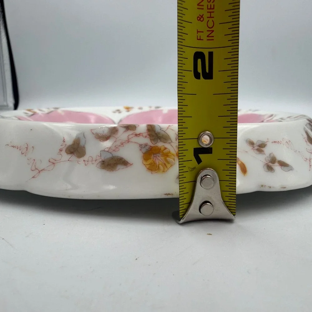 Antique Marx‎ & Gutherz Carlsbad Austria Oyster Plate Pink Oyster 5 Wells Floral